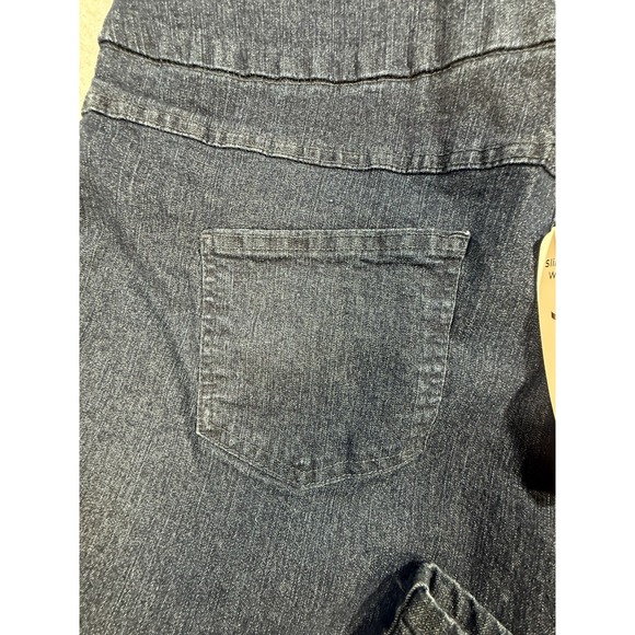 Ruby Rd. Slimming Size 14 Jeans Dark Wash Stretch Pull-On High Raise NWT - Picture 4 of 13